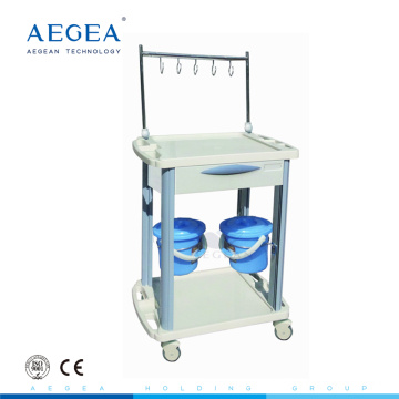 AG-IT001B3 Anti-rust ABS plastic IV treatment nurse hospital mobile carts